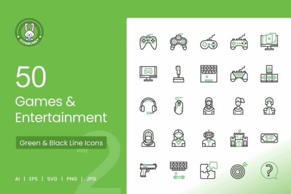 50 Games Entertainment Green Black