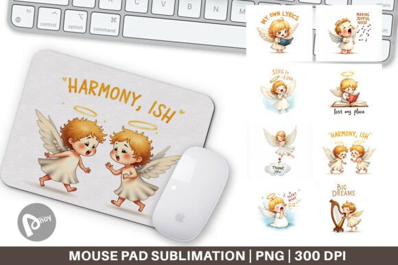 Angel Mouse Pad PNG: Creative Desk Accessory