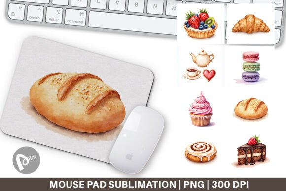 Artisanal Bakery Mouse Pad: A Sweet Touch for Your Workspace