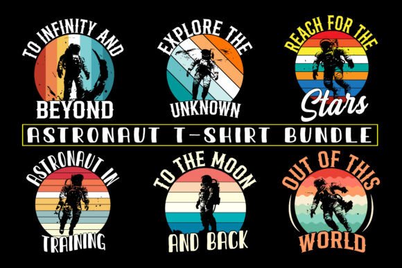 Astronaut Moon T-Shirt Graphics