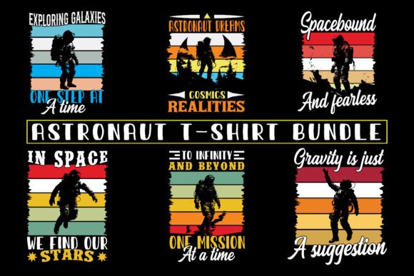 Astronaut T-Shirt Design Bundle: A Space-Themed Resource for Creators and Businesses