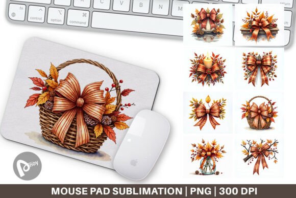 Autumn Bow Mouse Pad: A Stylish and Functional Addition to Your Workspace