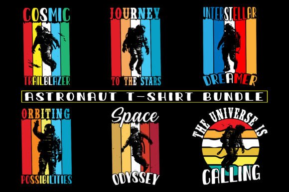 Cartoon Astronaut T-Shirt Art