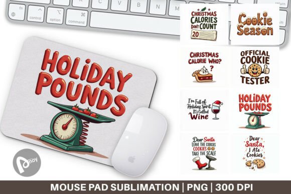 Christmas Calories Don't Count Mouse Pad