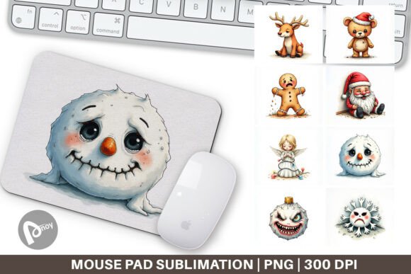 Creepy Cute Xmas Mouse Pad PNG: A Unique Blend of Whimsy and Functionality