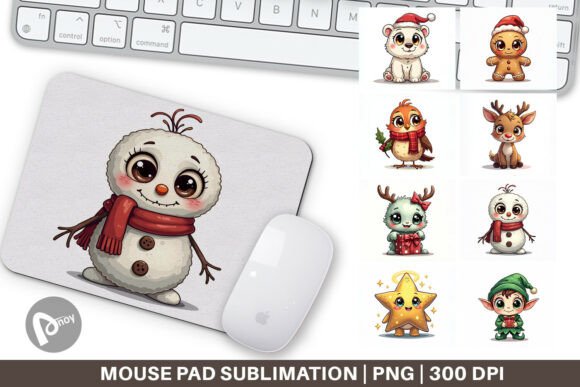Cute Spooky Christmas Mouse Pad for a Festive and Functional Workspace