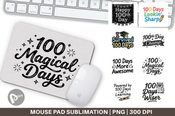 Enhance Your Workspace with the Chalkboard 100 Days Mouse Pad and Sublimation Mouse Pad