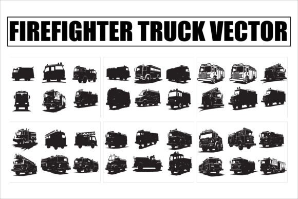 Firefighter Truck Vector Bundle: A Versatile Resource for Creative Projects