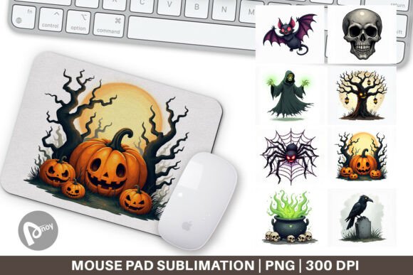 Gothic Halloween Creature Mouse Pad