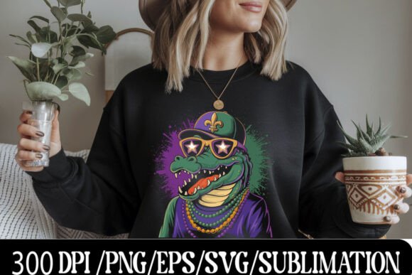 Mardi Gras Alligator Illustration: A Bold Fusion of Tradition and Urban Style