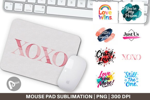 Modern Love Notes Mouse Pad: A Stylish Addition to Your Workspace