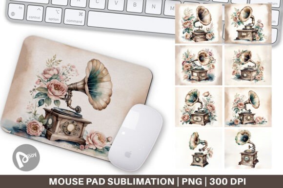 Mouse Pad Antique Gramophone