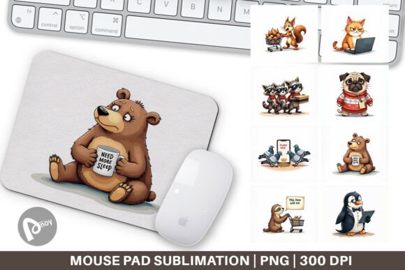 Mouse Pad Cyber Critter Chaos: A Creative Twist for Your Workspace