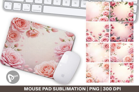 Mouse Pad Floral Elegance