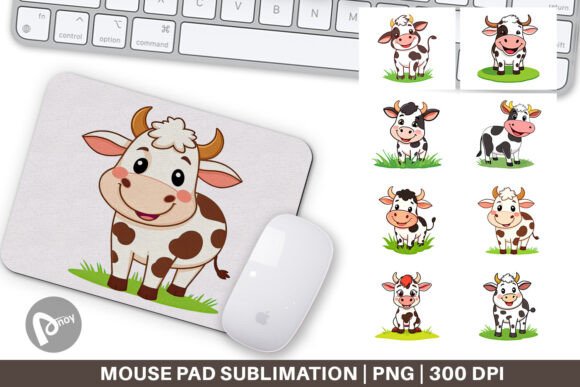 Mouse Pad Happy Cow Face