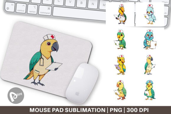 Mouse Pad Nurse Parrot: A Creative and Functional Addition to Your Workspace