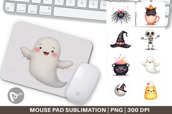 Pastel Halloween Mouse Pad