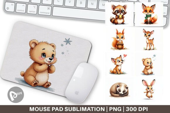 Snow Buddies Watercolor Mouse Pad: A Creative and Functional Addition to Your Workspace